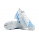 Adidas Predator Edge Geometric.1 FG Mid White Blue Men Football Boots