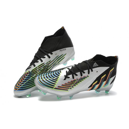 Adidas Predator Flfa World Cup Qatar 2022 Edge FG Silver Yellow Green Black High Men Football Boots