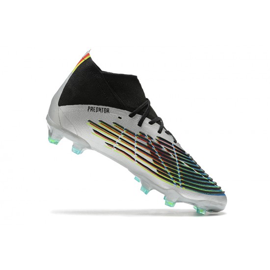 Adidas Predator Flfa World Cup Qatar 2022 Edge FG Silver Yellow Green Black High Men Football Boots