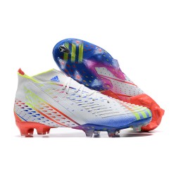 Adidas Predator Flfa World Cup Qatar 2022 Edge FG White Blue Orange Yellow High Men Football Boots