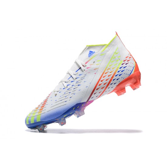 Adidas Predator Flfa World Cup Qatar 2022 Edge FG White Blue Orange Yellow High Men Football Boots