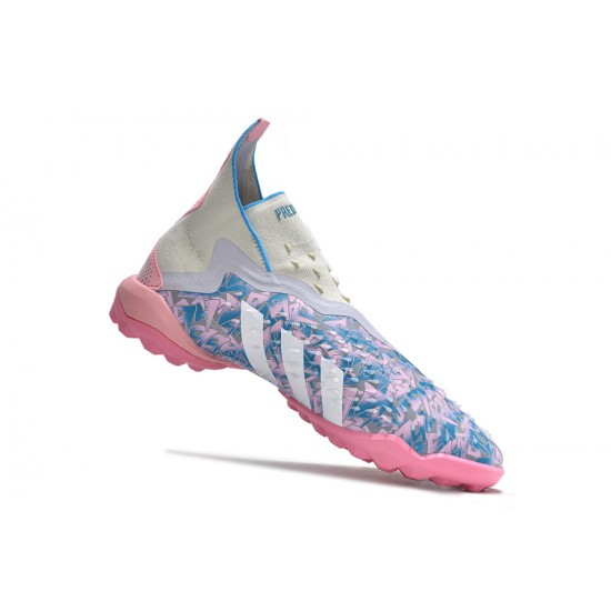 Adidas Predator Freak TF Pink Blue Women/Men Football Boots