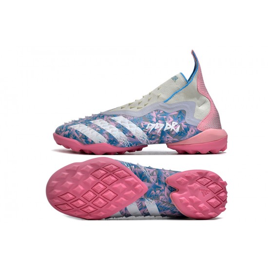Adidas Predator Freak TF Pink Blue Women/Men Football Boots
