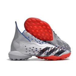 Adidas Predator Freak TF Silver Red Blue Women/Men Football Boots