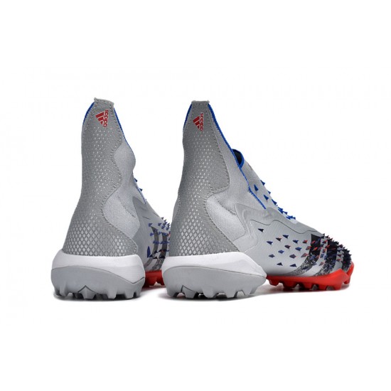 Adidas Predator Freak TF Silver Red Blue Women/Men Football Boots