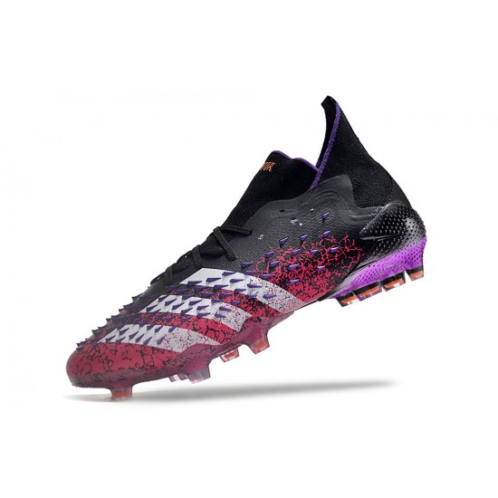 Adidas Predator Freak.1 FG Black Purple Women/Men Football Boots