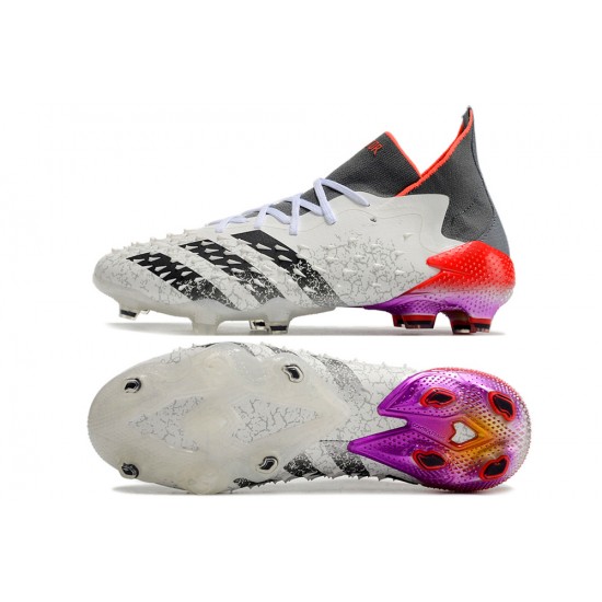 Adidas Predator Freak.1 FG Black White Purple Women/Men Football Boots