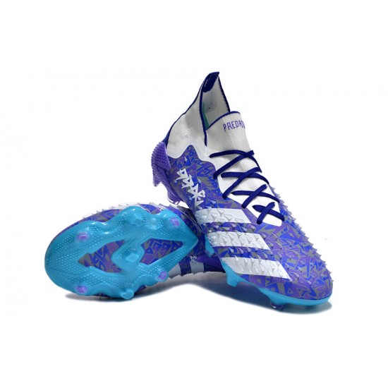 Adidas Predator Freak.1 FG Blue Purple White Women/Men Football Boots