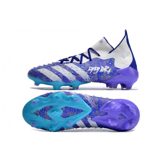 Adidas Predator Freak.1 FG Blue Purple White Women/Men Football Boots