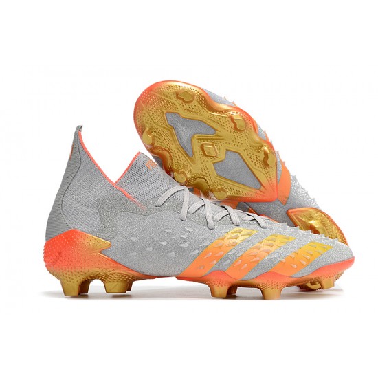 Adidas Predator Freak.1 FG Grey Orange Gold Women/Men Football Boots