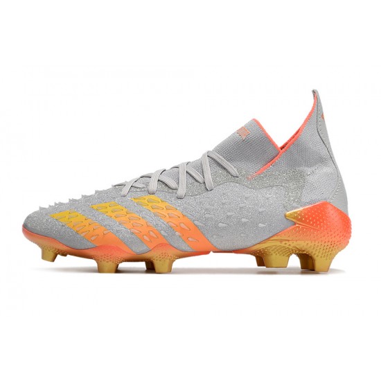 Adidas Predator Freak.1 FG Grey Orange Gold Women/Men Football Boots
