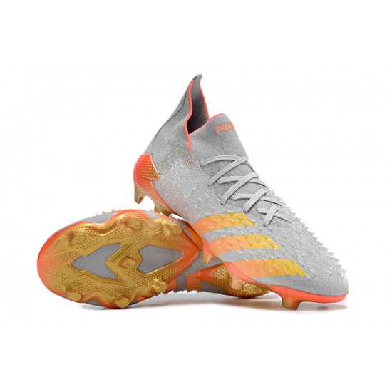 Adidas Predator Freak.1 FG Grey Orange Gold Women/Men Football Boots