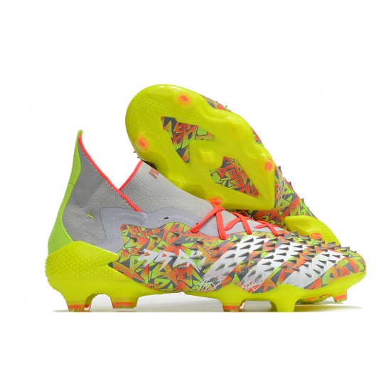 Adidas Predator Freak.1 FG Grey Yellow Orange Women/Men Football Boots