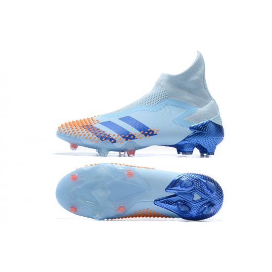 orange and blue football boots