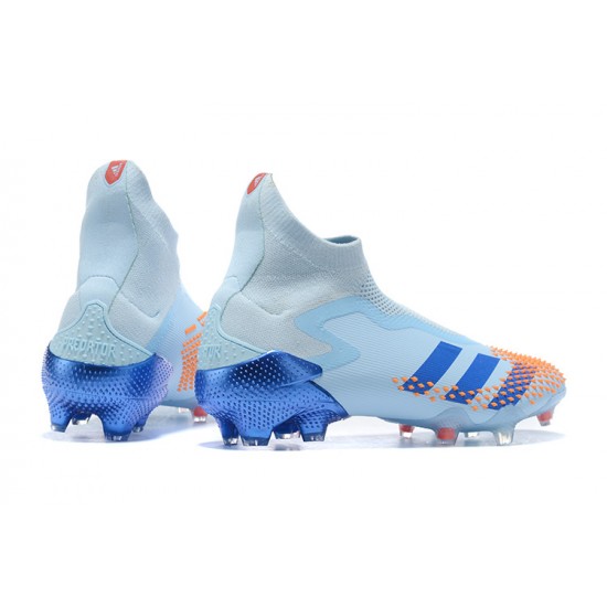 Adidas Predator Mutator 20 FG High Ltblue Blue Orange Football Boots