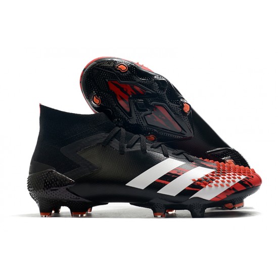 Adidas Predator Mutator 20.1 FG High Black White Red Football Boots