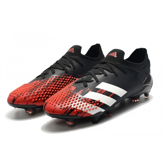 Adidas Predator Mutator 20.1 FG Low Black White Red Football Boots