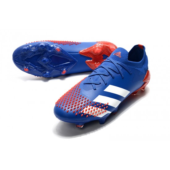 Adidas Predator Mutator 20.1 FG Low Red White Blue Football Boots