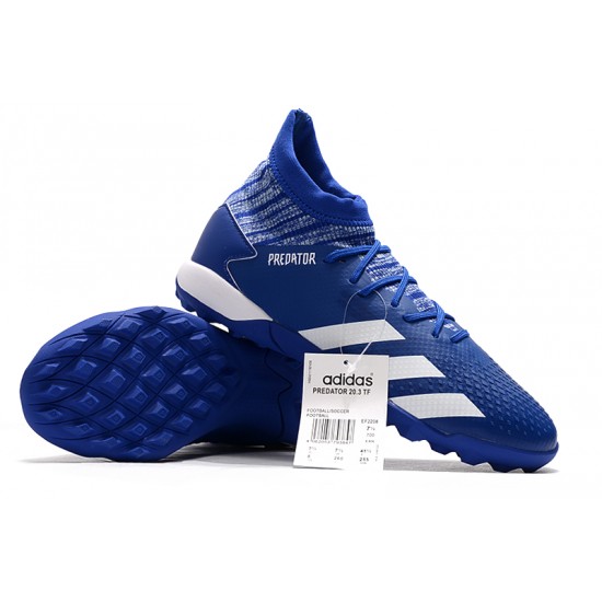 Adidas Predator Mutator 20.3 TF High Deep Blue White Football Boots