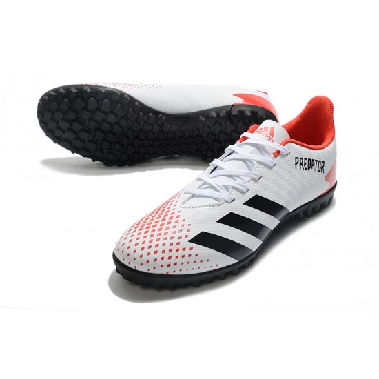 Adidas Predator Mutator 20.4 TF Low White Black Red Football Boots