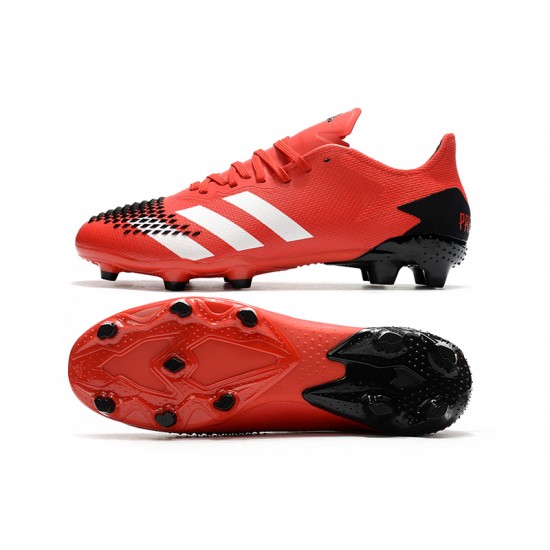 Adidas Predator 20.2 FG Low Red White Black Football Boots