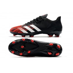 Adidas Predator 20.2 FG Low White Black Red Football Boots