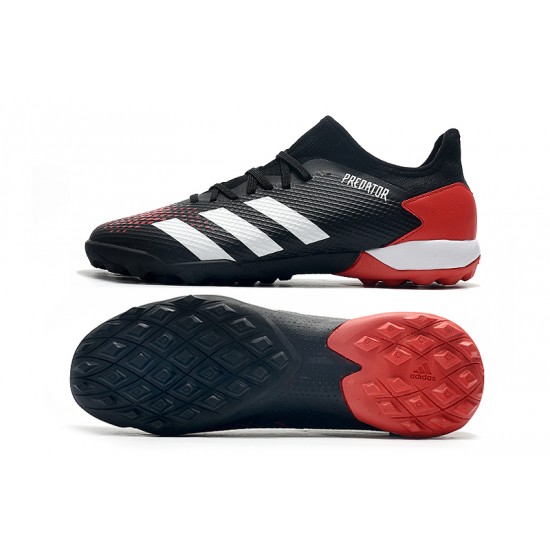 Adidas Predator 20.3 L TF Low Black White Red Football Boots