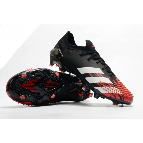 Adidas Predator Mutator 20.1 FG Low Black White Red Football Boots