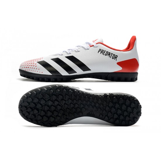 Adidas Predator Mutator 20.4 TF Low White Black Red Football Boots