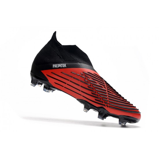Adidas Predator Edge High FG Black White Red Football Boots