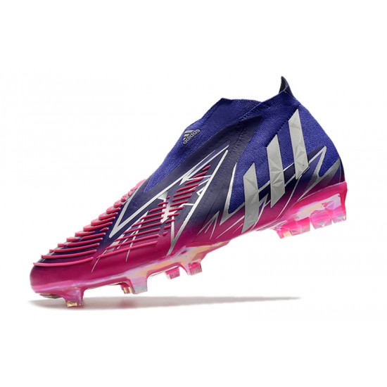 Adidas Predator Edge High FG Peach Blue Silver Football Boots