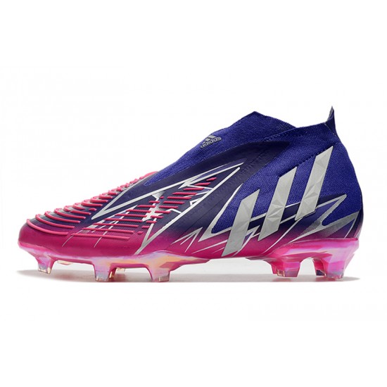 Adidas Predator Edge High FG Peach Blue Silver Football Boots