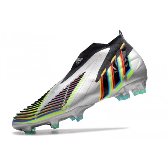 Adidas Predator Edge High FG Silver Black Green Football Boots