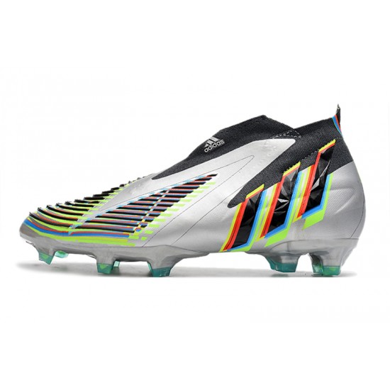 Adidas Predator Edge High FG Silver Black Green Football Boots