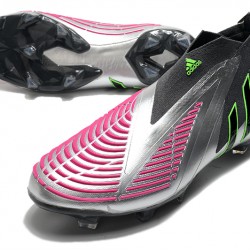 Adidas Predator Edge High FG Silver Black Win Red Football Boots 