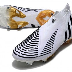 Adidas Predator Edge High FG White Black Gold Football Boots 