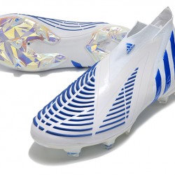 Adidas Predator Edge High FG White Blue Football Boots 