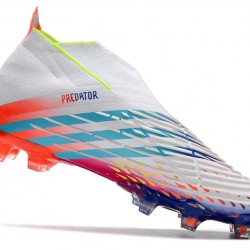 Adidas Predator FIFA World Cup Qatar 2022 Edge High FG White Blue Orange Football Boots 