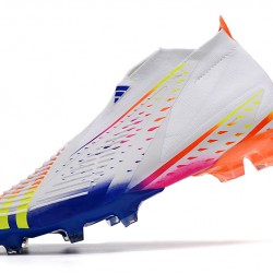 Adidas Predator FIFA World Cup Qatar 2022 Edge High FG White Orange Blue Football Boots 