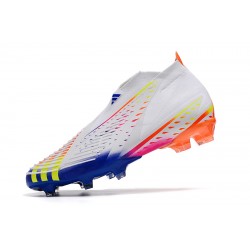 Adidas Predator FIFA World Cup Qatar 2022 Edge High FG White Orange Blue Football Boots 
