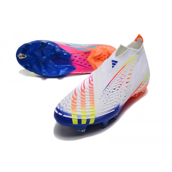 Adidas Predator FIFA World Cup Qatar 2022 Edge High FG White Orange Blue Football Boots