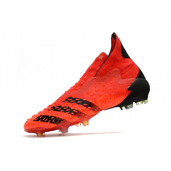 Adidas Predator Freak .1 High FG Black Red Football Boots