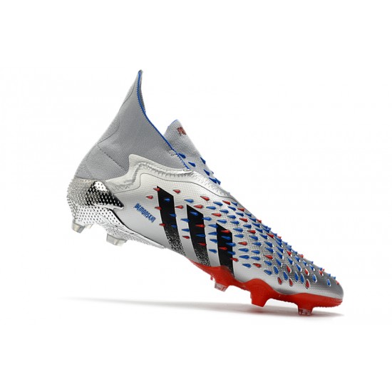 Adidas Predator Freak .1 High FG Silver Black Red Football Boots