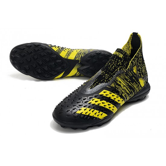 Adidas Predator Freak .1 High TF Black Yellow Football Boots