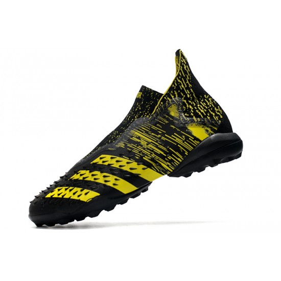 Adidas Predator Freak .1 High TF Black Yellow Football Boots