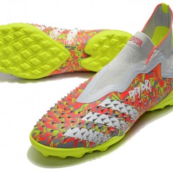Adidas Predator Freak .1 High TF Silver Yellow Orange Football Boots 