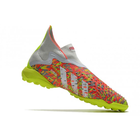 Adidas Predator Freak .1 High TF Silver Yellow Orange Football Boots