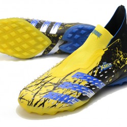 Adidas Predator Freak .1 High TF Yellow Black Blue Football Boots 
