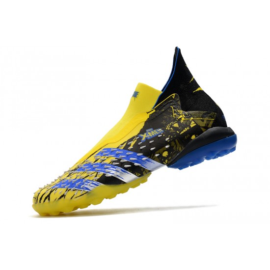 Adidas Predator Freak .1 High TF Yellow Black Blue Football Boots