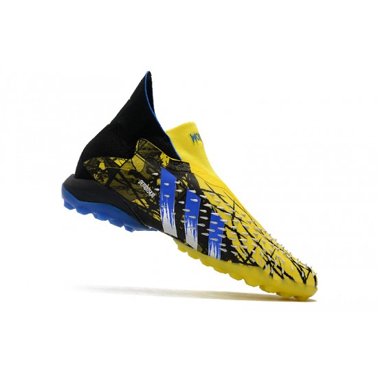 Adidas Predator Freak .1 High TF Yellow Black Blue Football Boots